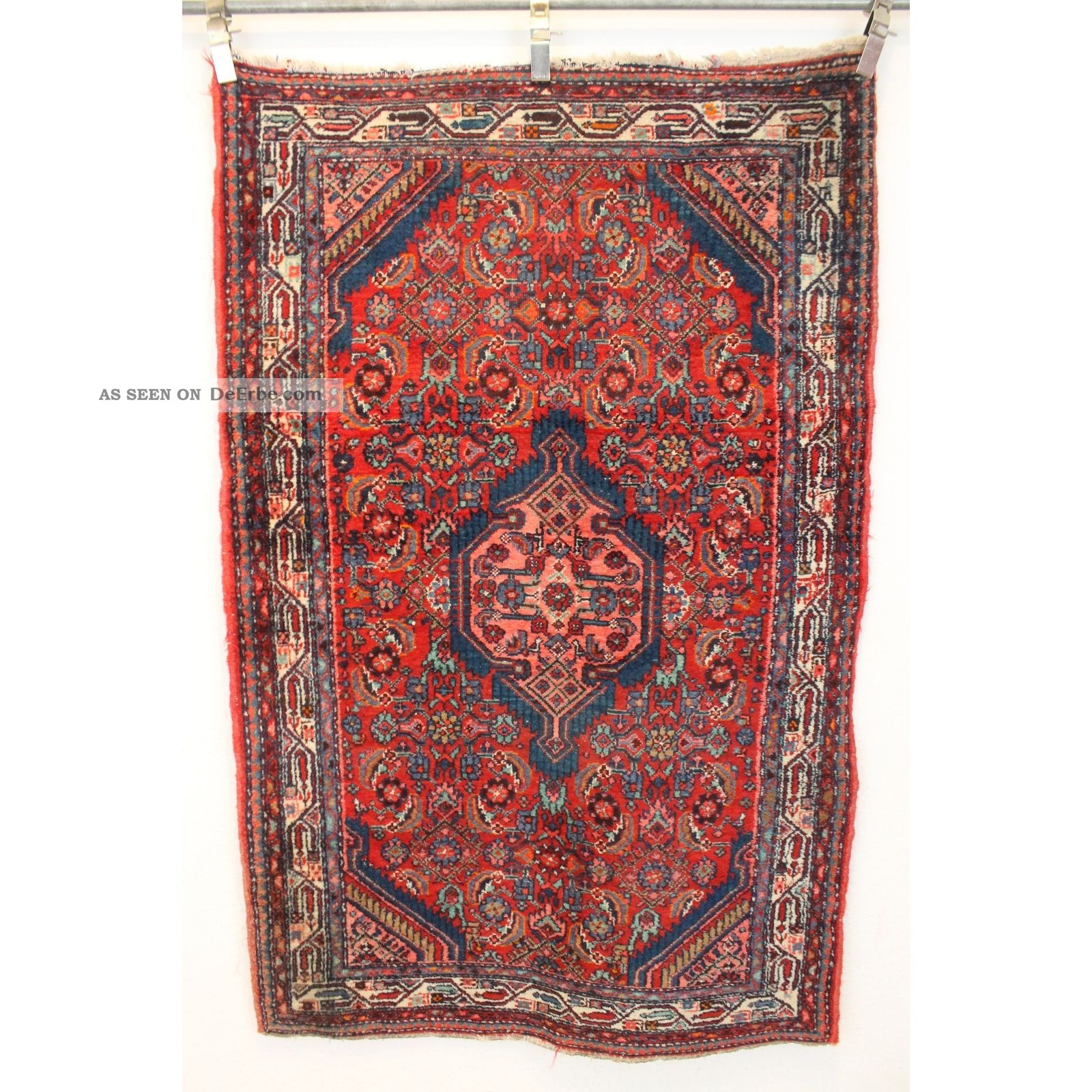 Schöner Alter Handgeknüpfter Orient Teppich Zenneh Malayer Rug Carpet 170x110cm Teppiche & Flachgewebe Bild
