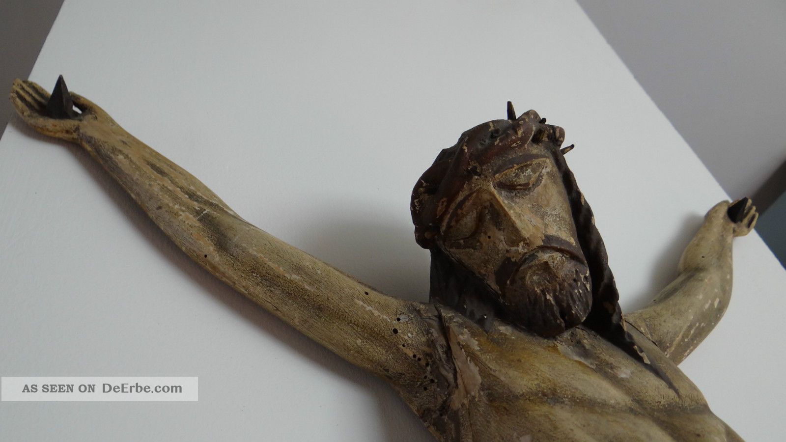 Corpus Christi Jesus Kruzifix Holz 18.  / 19.  Jhdt. Skulpturen & Kruzifixe Bild