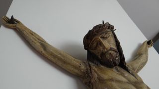 Corpus Christi Jesus Kruzifix Holz 18.  / 19.  Jhdt. Bild