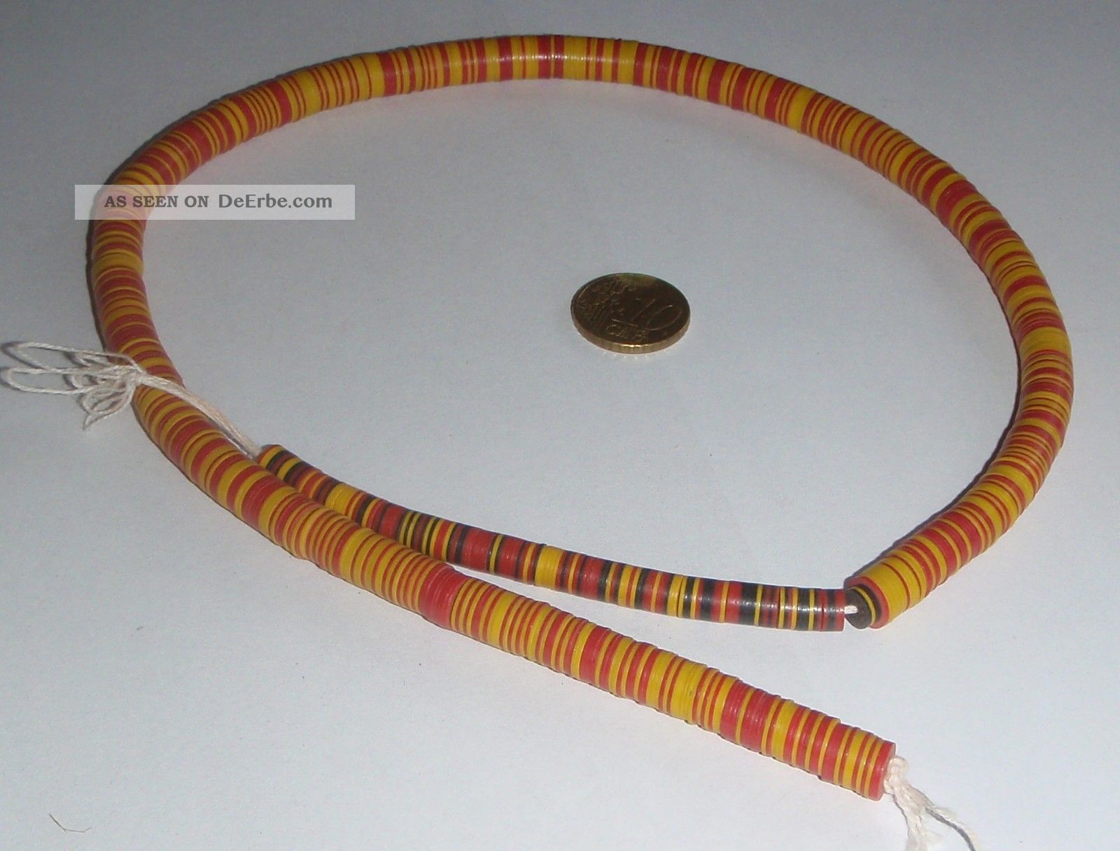 L`art Africain Strang Bakelit Rot Gelb S Antik Mali Afrika Schmuck Ethno Afrika Bild