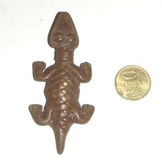 L´art Africain Amulett Bronze Gan / Guin Krokodil Alt Afrika Burkina Faso Bild