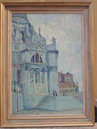 Schönes,  Signiertes Gemälde - Kirche In Venezia - Von Heinrich Linde - Walther Bild