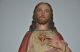 Wunderschöne Große,  Alte Heiligenfigur Herz Jesus,  Shabby Chic Jeanne D´arc 63cm Skulpturen & Kruzifixe Bild 11