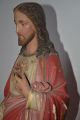 Wunderschöne Große,  Alte Heiligenfigur Herz Jesus,  Shabby Chic Jeanne D´arc 63cm Skulpturen & Kruzifixe Bild 5