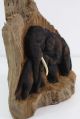 Elefantenfamilie Elefant Holz Baumstamm Statur Deko Teak Relief Skulptur Nr.  16 Entstehungszeit nach 1945 Bild 1