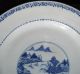Großer Chinesischer Teller: Blau Weiß Porzellan: Nanking Muster: 18.  Jhd Asiatika: China Bild 2