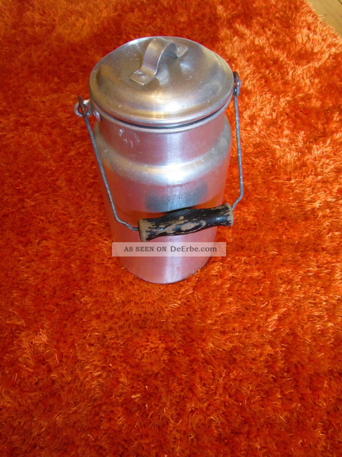 Kleine Aluminium Milchkanne 2 Liter - Vintage - Klasse Bauer Bild