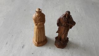 2 Alte Holzfiguren - Heiligenfiguren - Ca.  27 Cm - La Salette Bild