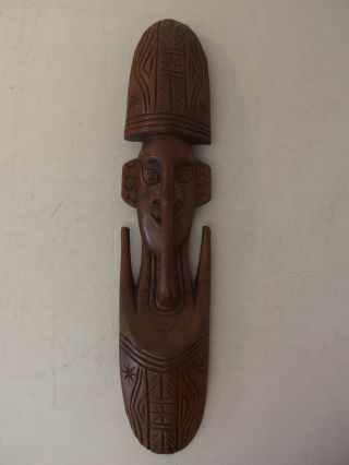 Ti4) Afrika Relief Holz Maske Urlaub Souvenir Wandbefestigung Bild