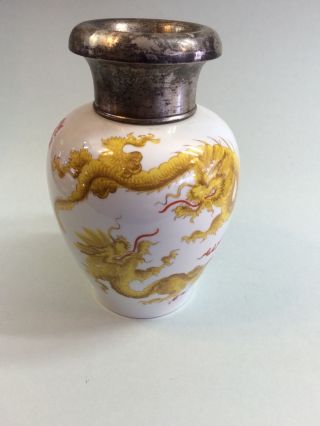 Meissen Vase Mit Silbermontierung Bild
