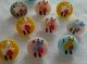 ♥alte Handbemalte Glasknöpfe Kinderknöpfe Katzen Bunt 10 Stück Durchm 14 Mm♥ Nähutensilien Bild 1
