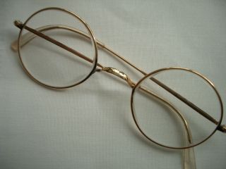 Antikes Vergoldetes Brillengestell Damenbrille Mit Gläsern Um Ca.  1900 Rarität Bild