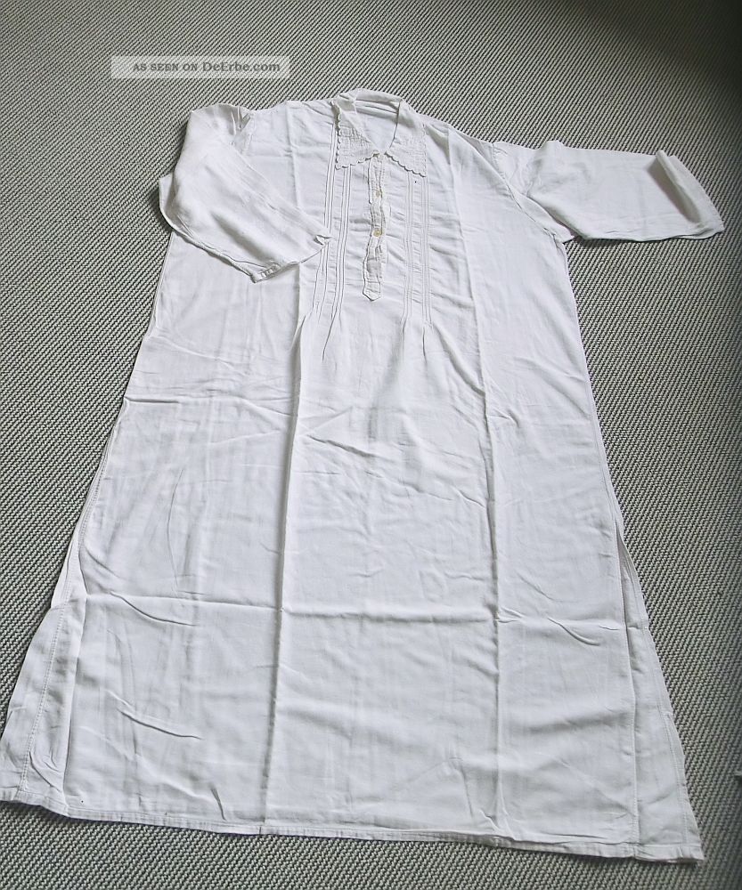 Sehr Altes Damen Nachthemd - Museumsstück - Weiß - 40er Jahre - Fehlerhaft Kleidung Bild