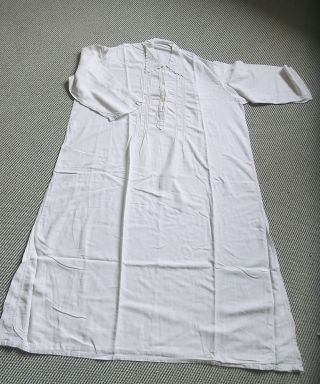 Sehr Altes Damen Nachthemd - Museumsstück - Weiß - 40er Jahre - Fehlerhaft Bild