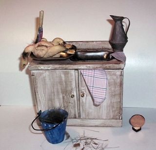 Geschlachtete Gans Mit Waschtisch Für Puppenhaus,  Puppenstube U.  Rauchfangküche Bild