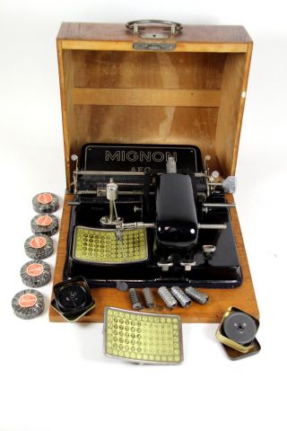 Aeg Mignon Antike Zeigerschreibmaschine 20er Jahre Eintasten - Schreibmaschine Bild