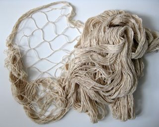 Großes Deko Netz Fischernetz Ca.  150x300cm Beige Baumwolle Maschen 4x4cm Bild