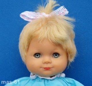 SchildkrÖt Schlummerle Blond Puppe Doll Schlenker 38 Cm Vintage Bild