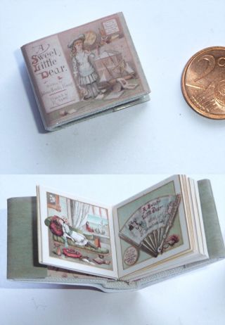 Winziges Miniatur Buch A Sweet Little Dear Für Die Puppenstube Bild