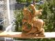 Grosse Holzfigur - Heiligenfigur - Hl.  Georg - Drachentöter - - Deko - Geschnitzt - 62cm Holzarbeiten Bild 2