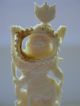 Antik Geschnitzte Figur Aus Bein - Tänzerin - Asiatika - Miniatur - Asiatika: Japan Bild 5