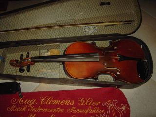 Alte Geige,  Violine ? Mit Zubehör,  Geigenbogen Usw.  Wohl Um 1890/1900 Bild