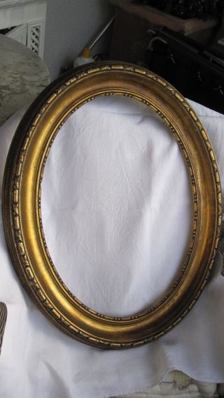 Sehr Schöner,  Alter Stuck - Rahmen,  Oval,  Gold,  51 X 65 Cm, Bild