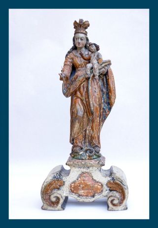 Maria Immaculata - Barock - Holz Geschnitzt Um 1720 (4223) Bild