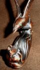 Möwe Fängt Fisch Tischfeuerzeug Gas Optik Bronze Metall Sammlerstück Vogel Maritime Dekoration Bild 10