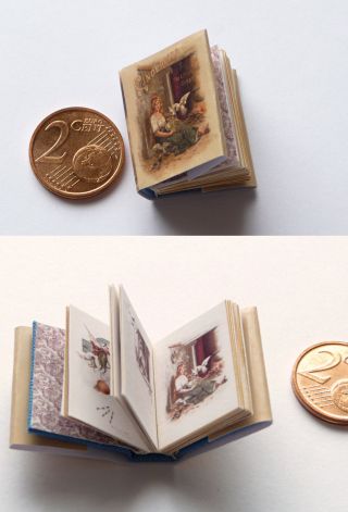 Winziges Miniatur Buch Cinderella & The Little Glass Slipper Für Puppenstube Bild