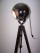 Bauhaus Stehlampe Tripod Lampe Art Deco Chrom Kugel Strahler Mid Century Lamp Gefertigt nach 1945 Bild 9
