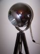 Bauhaus Stehlampe Tripod Lampe Art Deco Chrom Kugel Strahler Mid Century Lamp Gefertigt nach 1945 Bild 4
