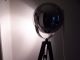 Bauhaus Stehlampe Tripod Lampe Art Deco Chrom Kugel Strahler Mid Century Lamp Gefertigt nach 1945 Bild 7