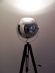 Bauhaus Stehlampe Tripod Lampe Art Deco Chrom Kugel Strahler Mid Century Lamp Gefertigt nach 1945 Bild 8
