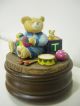 Eine Hübsche Teddy Bär Spieldosen Und Eine Dekofigur Mit Bärenpaar Mechanische Musik Bild 3