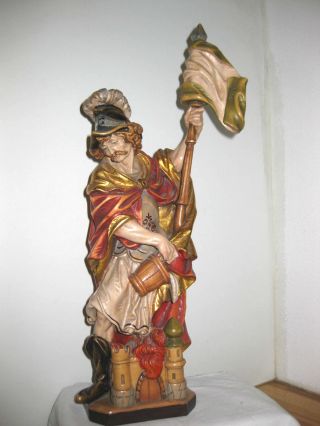 Holzschnitzerei,  Hl.  Florian,  45 Cm,  Südtirol,  Handarbeit,  Top Bild