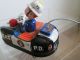 Polizei Blechauto Blechspielzeug Police Car Tin Toy K O Tn Nomura ? Mit Karton Original, gefertigt 1945-1970 Bild 1