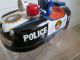 Polizei Blechauto Blechspielzeug Police Car Tin Toy K O Tn Nomura ? Mit Karton Original, gefertigt 1945-1970 Bild 2