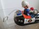 Polizei Blechauto Blechspielzeug Police Car Tin Toy K O Tn Nomura ? Mit Karton Original, gefertigt 1945-1970 Bild 3
