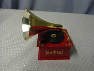 Spieluhr Grammophon Rot Glory Glory Hallelujah 80er Jahre Rarität Bild