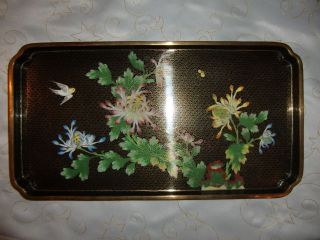 Cloisonné Tablett Chrysanthemen China Bild