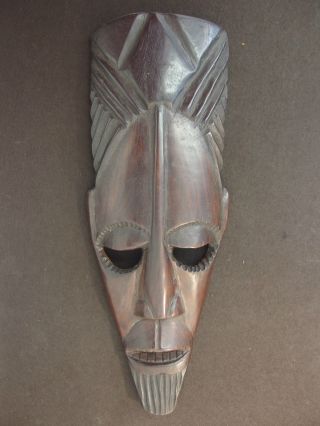 F36) Afrika Relief Holz Maske Urlaub Souvenir Reise Andenken Bild