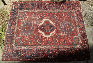 Antiker Persischer Gashgai Teppich Läufer Um 1880 Antique Carpet 145 X 185cm Bild