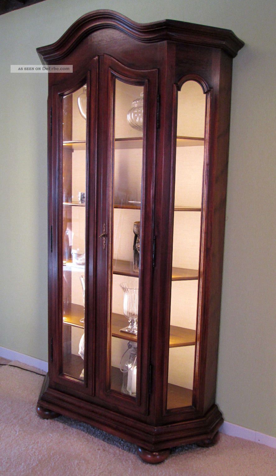 Vitrine Antik Alt Vintage Barock Shabby Chic Landhaus Beleuchtet Ca. 1940