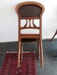 4 Jugendstil Stühle Mit Lederbezug Im Restaurierungsbedürftigem 1890-1919, Jugendstil Bild 9