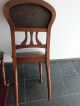 4 Jugendstil Stühle Mit Lederbezug Im Restaurierungsbedürftigem 1890-1919, Jugendstil Bild 11