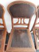 4 Jugendstil Stühle Mit Lederbezug Im Restaurierungsbedürftigem 1890-1919, Jugendstil Bild 3