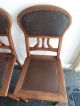 4 Jugendstil Stühle Mit Lederbezug Im Restaurierungsbedürftigem 1890-1919, Jugendstil Bild 5