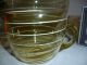 Maibowle Bowle Service Glas Gelb 5 L Fadenglas Weiss 7 Tassen Kelle 50er Jahre 1920-1949, Art Déco Bild 5