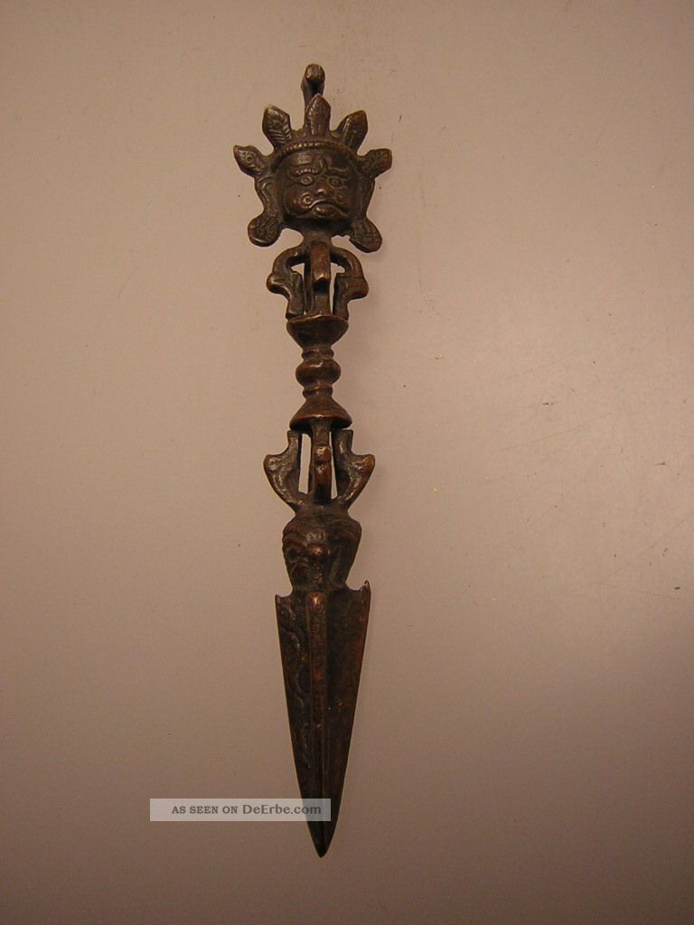 Phurba Aus Tibet (metal Ritual Objekt Ph) Entstehungszeit nach 1945 Bild